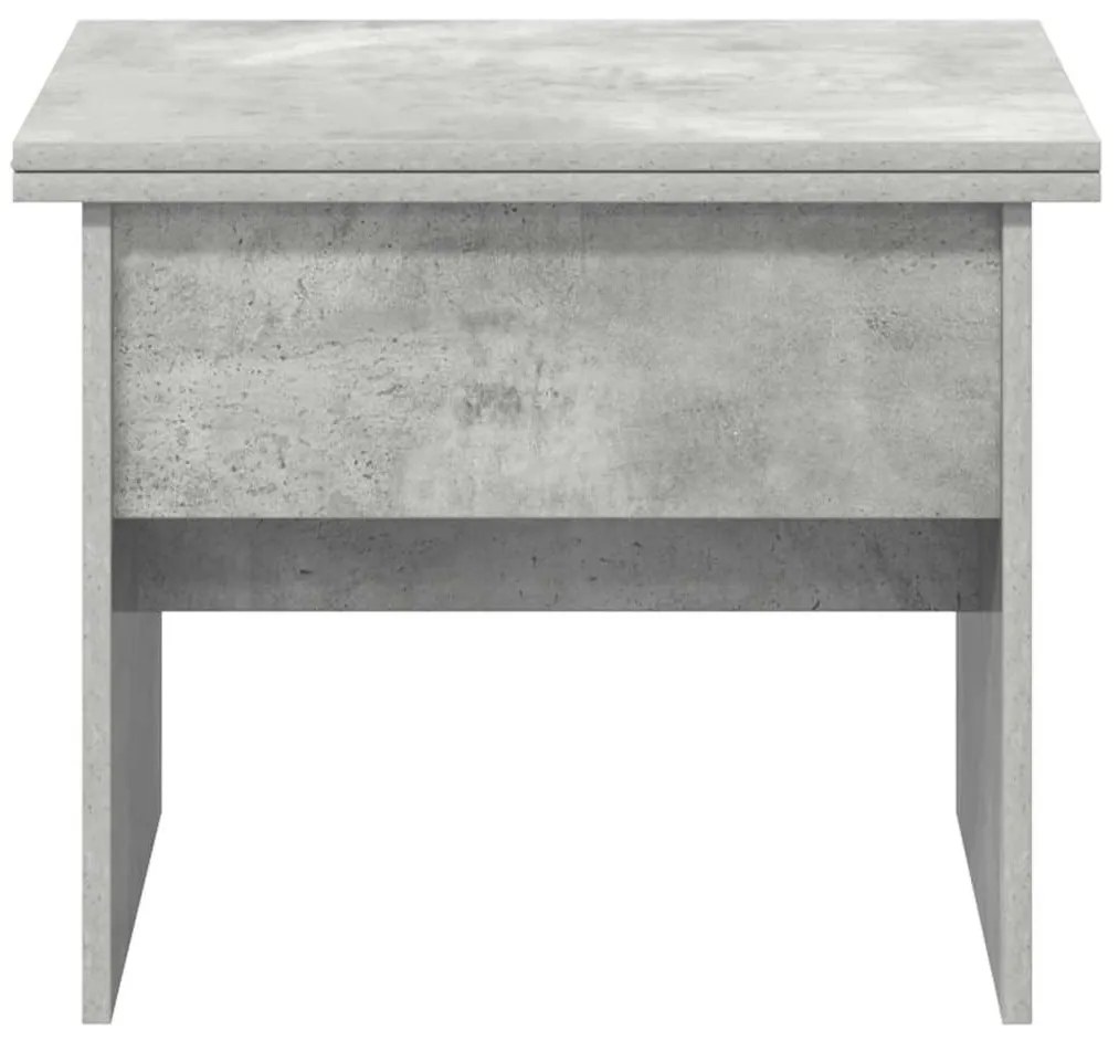 vidaXL Dohányzóasztal Beton Szürke 55 x 54,5 x 45 cm Faanyag