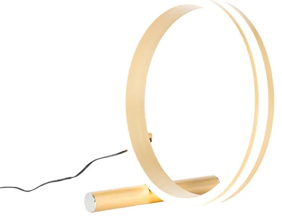 Design asztali lámpa sárgarézzel, beépített LED-del, 3 fokozatban szabályozható - Navara