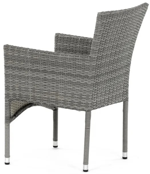 Szürke Polyrattan Kerti Szék, Fém Vázzal. AZC-S2118 GREY