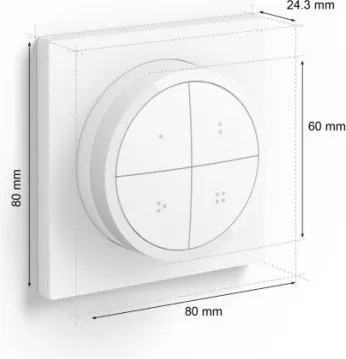 Philips Hue TAP távirányító kapcsolóval 1xCR2032 fehér
