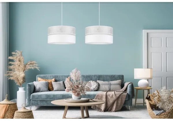 Csillár zsinóron LIMA 1xE27/60W/230V fehér