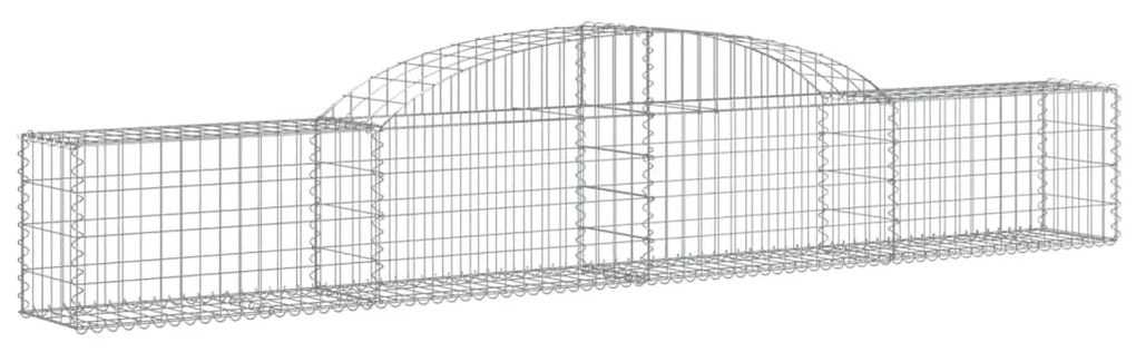 5 db íves horganyzott vas gabion kosár 300x30x40/60 cm