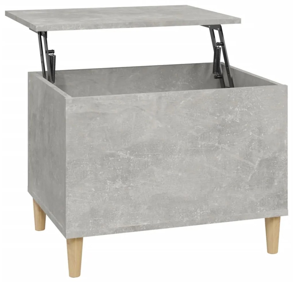 Betonszürke szerelt fa dohányzóasztal 60 x 44,5 x 45 cm