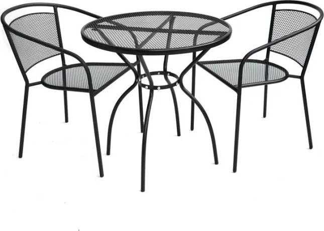 ROJAPLAST Kerti asztal fémből ZWMT-06 72 cm fekete