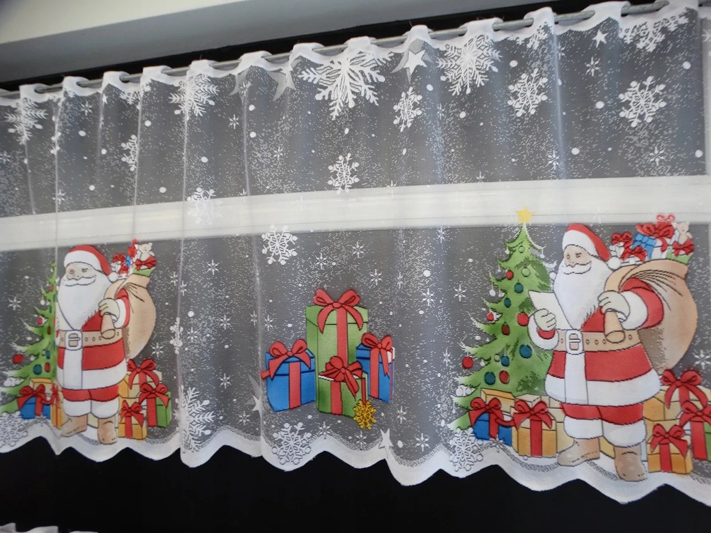 Mg Irigy Mikulás fehér nyomott mintás 70cm karácsonyi akkord 110cm