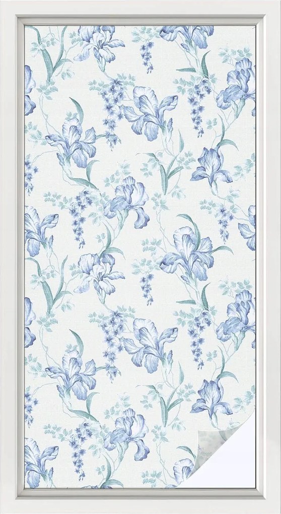 Öntapadós Ablakfólia Adatvédelem Kék virágok 50x100