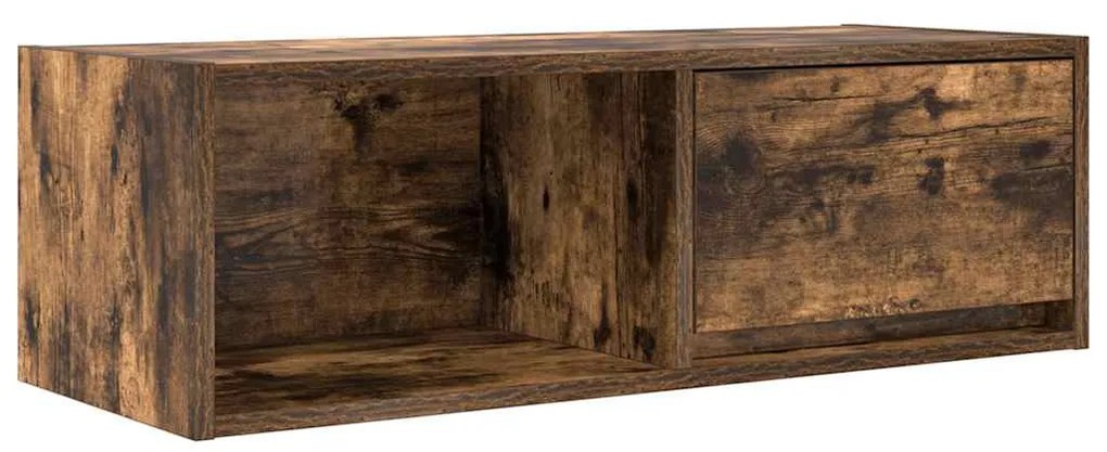 2 db füstös tölgy színű szerelt fa TV-szekrény 80x31x25,5 cm