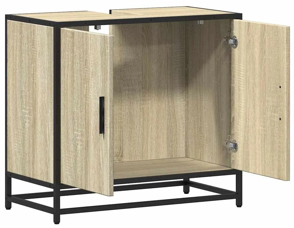 sonoma tölgyfa fürdőszobai mosdószekrény 65 x 33 x 60 cm