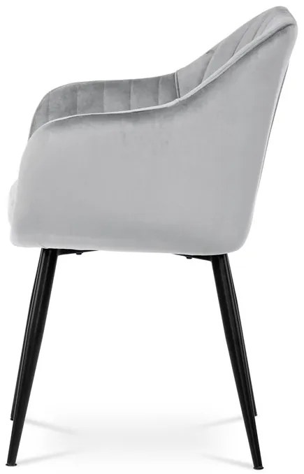 Szürke Bársony Étkezőszék. PIKA SIL4