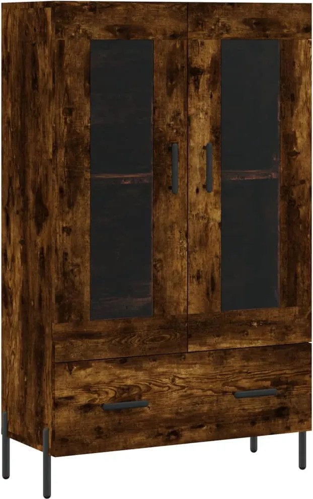 vidaXL füstös tölgy színű szerelt fa magasszekrény 69,5 x 31 x 115 cm