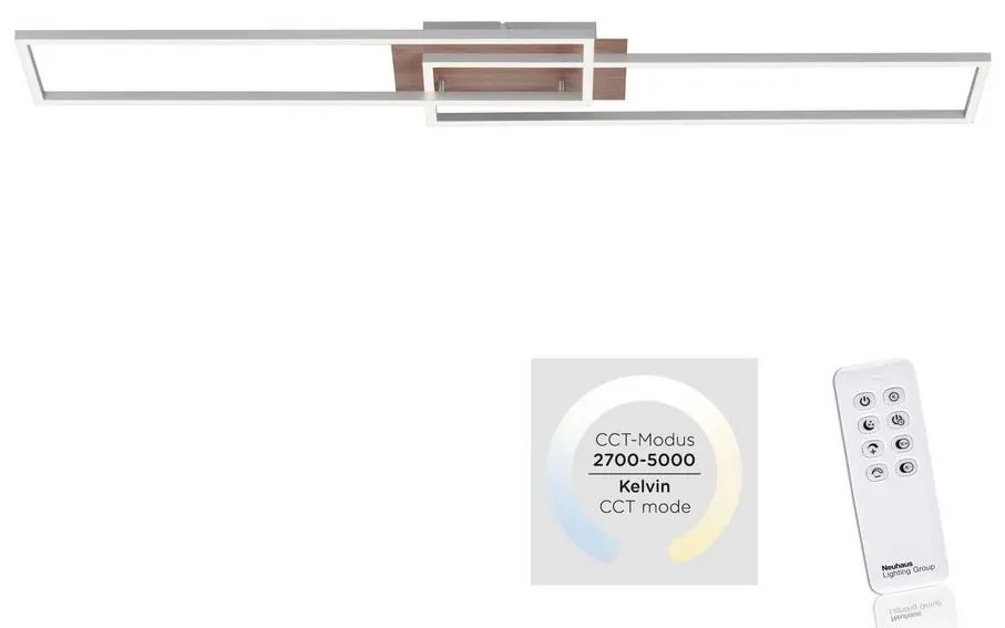 Leuchten Direkt 14019-78 - LED fényerő-szabályozó lámpa IVEN 2xLED / 20W / 230V + RC