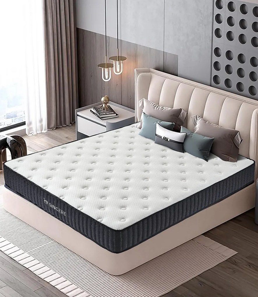Comfort Line 23 cm Kétoldalas antiallergén táskarugós matrac ,steppelt huzattal  H4 kemény matrac | Sincere 140x200