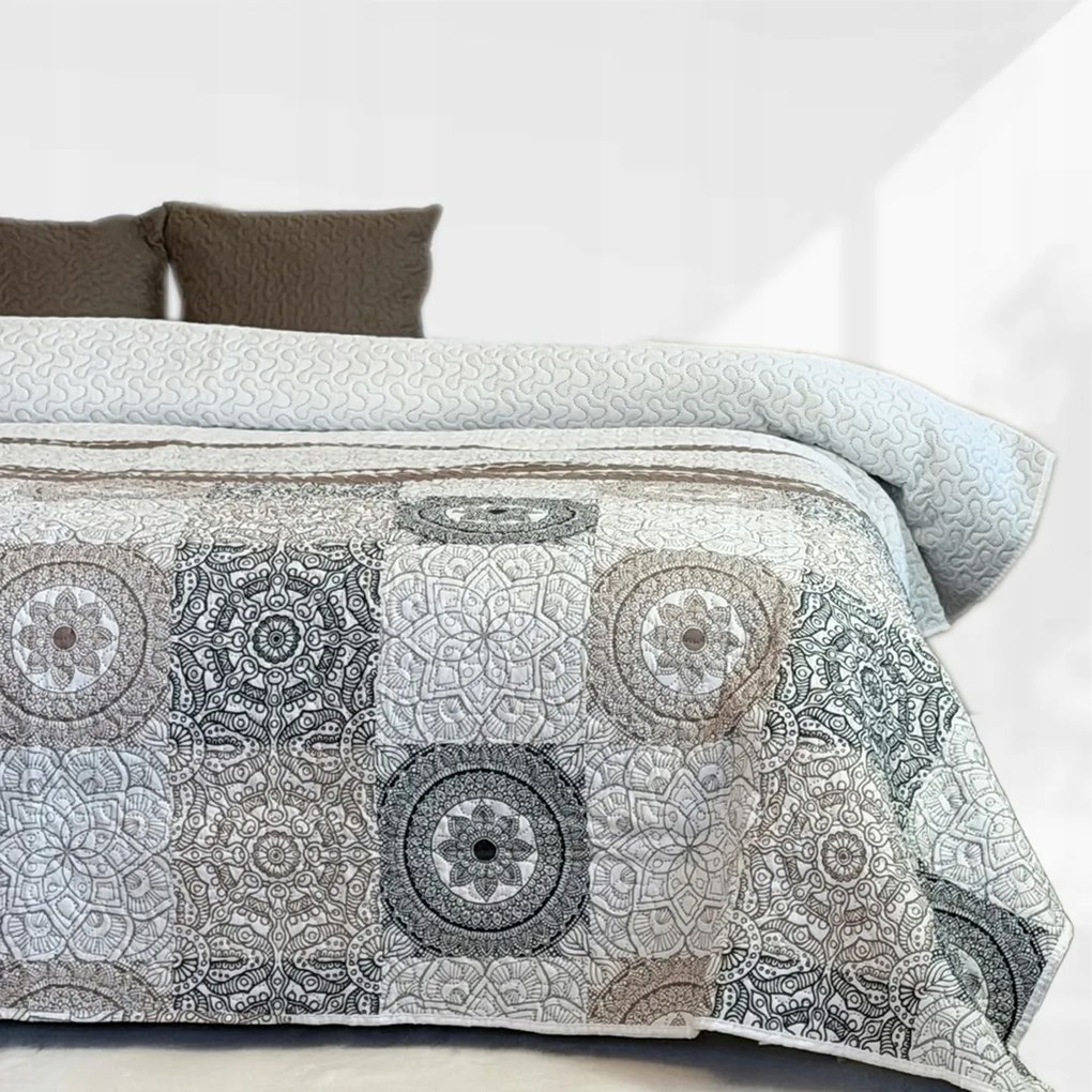 Kétoldalas ágytakaró Tavira Pled Kapa Bézs Bronz 220x240 cm párnahuzat