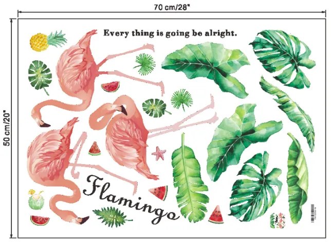 Falmatrica "Flamingók 2" 68x73cm