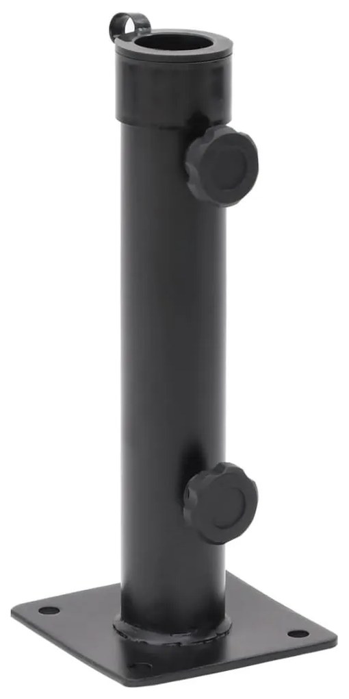 matt fekete acél napernyőtalp rúdhoz Ø38/48 mm