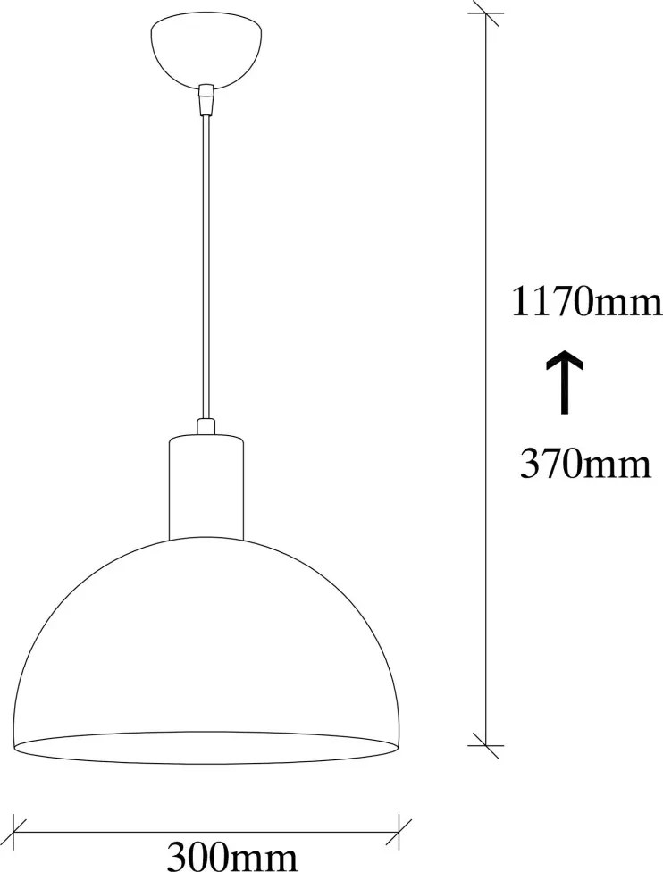 Sivani MR-306 fekete-arany fém függőlámpa, Ø30 cm