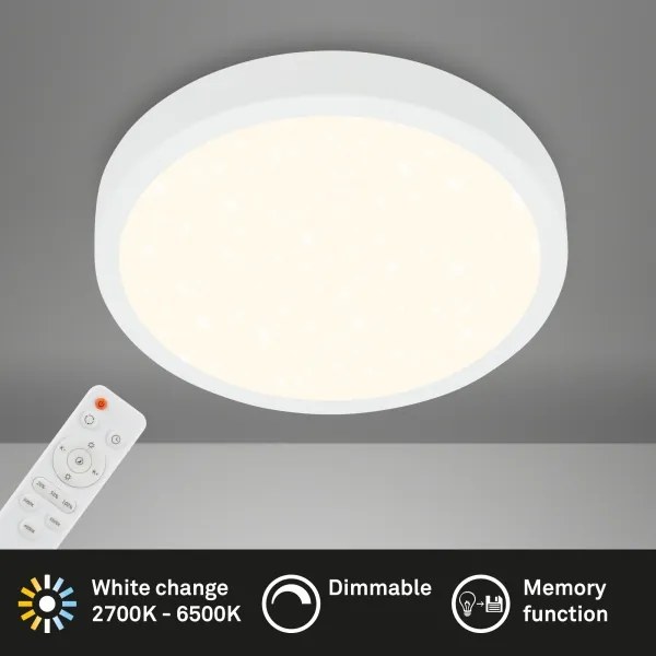 Briloner 3704-016 - LED Dimmelhető mennyezeti lámpa RUNA LED/22W/230V fehér + távirányító