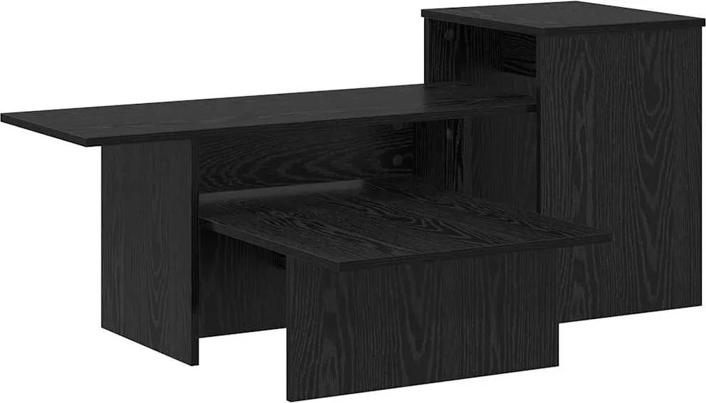 vidaXL Konzolasztal Fekete tölgy 91,5 x 35 x 38,5 cm Faanyag