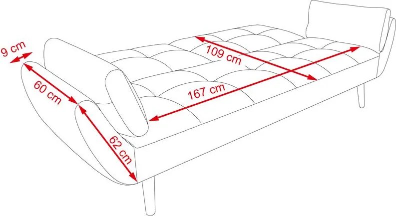 THALIA Kanapéágy - Szürke