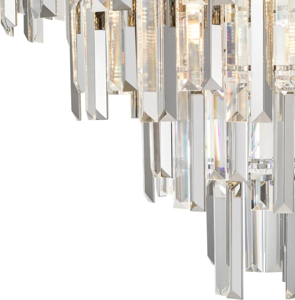 Dar Lighting glamour kristály modern függeszték fuentes csiszolt króm darfue0550