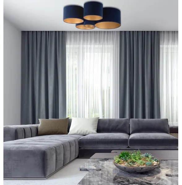 Duolla - Mennyezeti lámpa ROLLER PENTO 5xE27/60W/230V kék