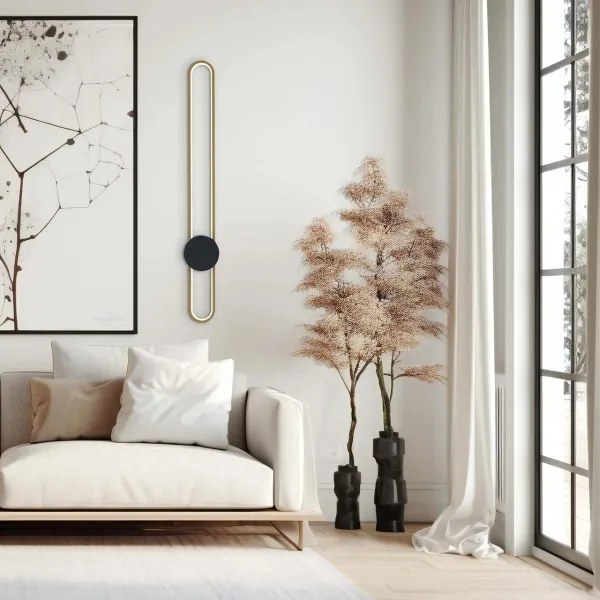 LED fali lámpatest FLORENTYNA LED/24W/230V 4000K arany/fekete