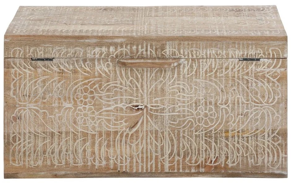 Natúr színű mangófa tárolóláda 45x50 cm Malati – Støraa