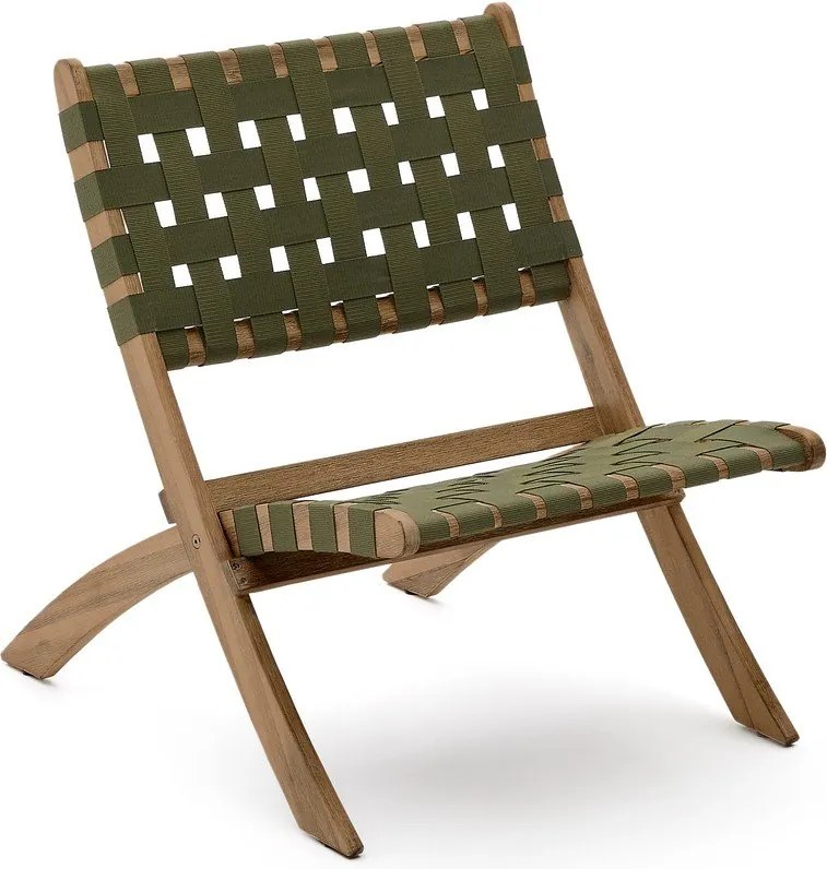 Zöld tömörfa kerti fotel Chabeli – Kave Home