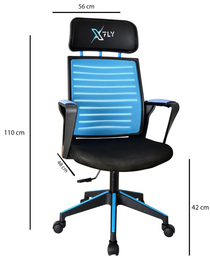Irodai gamer szék Vamivo 1 (kék + fekete) . 1093817