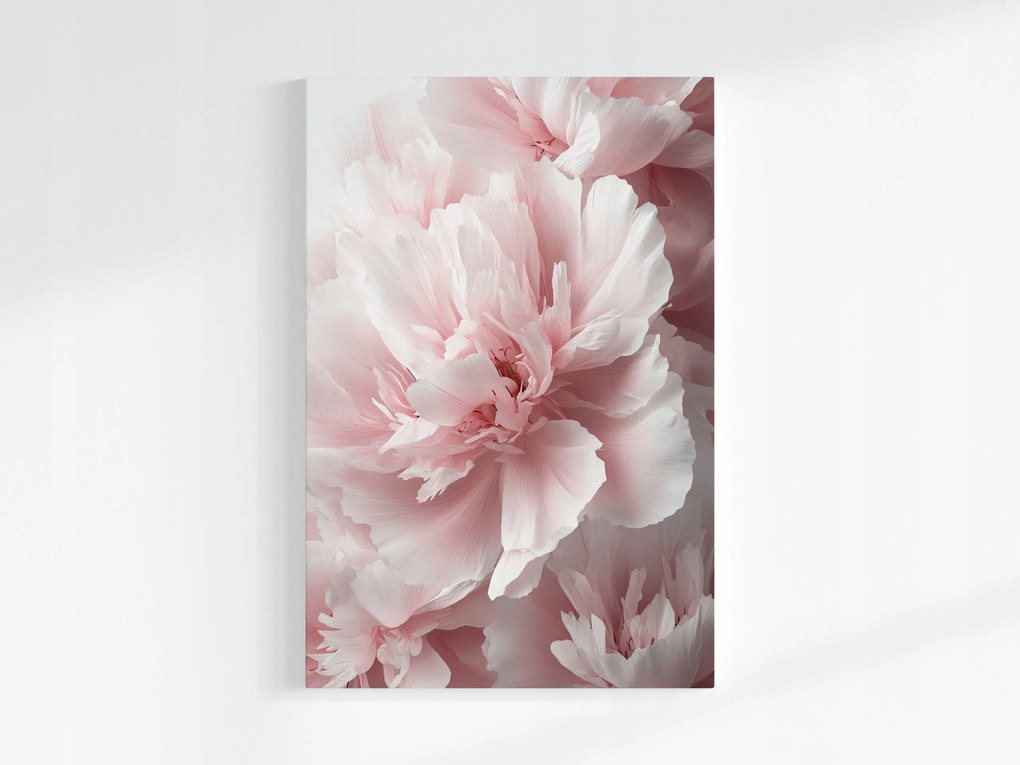 Vászonkép Canvas Természet Virágok Rózsaszín Bazsarózsa Peonie Makró 40x60