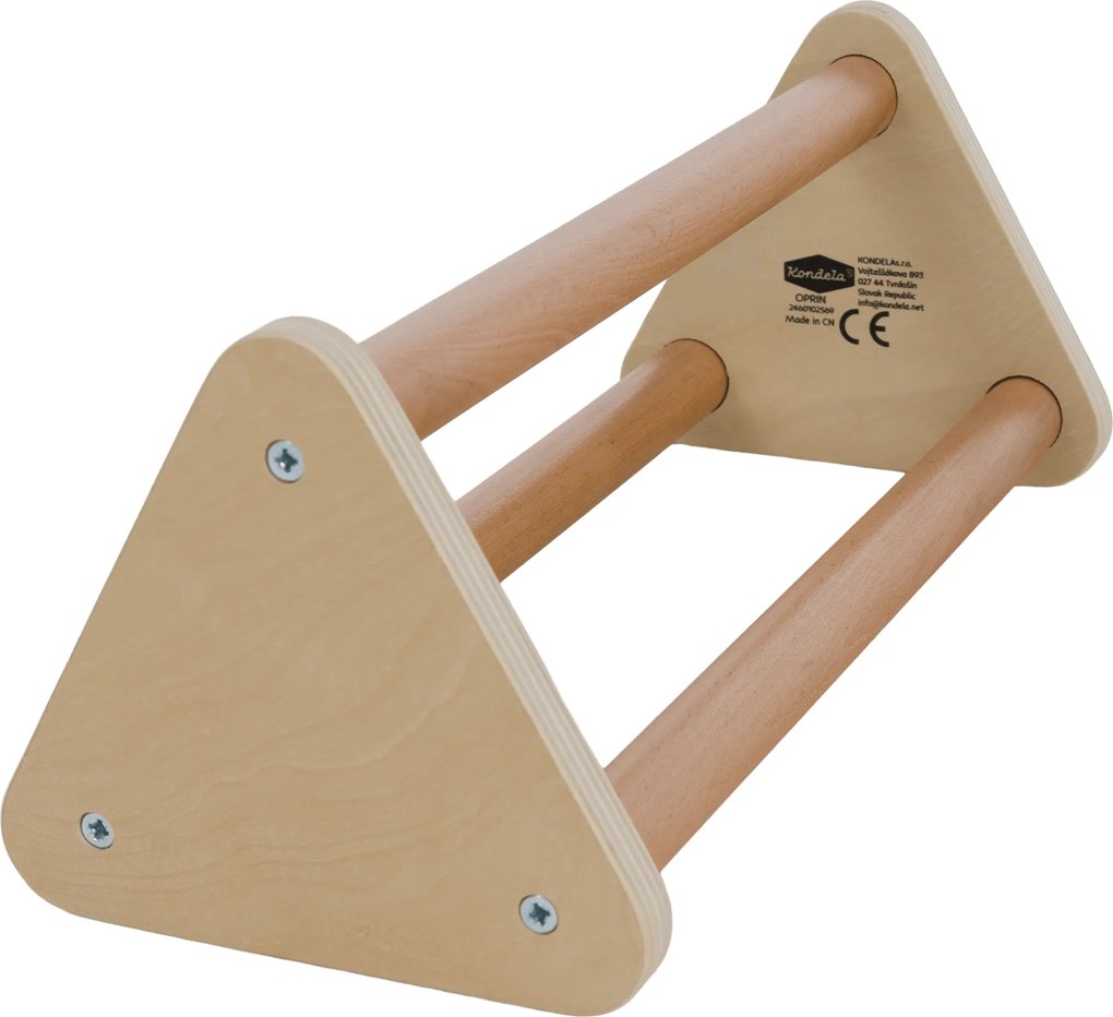 Montessori Pikler-háromszög 3 az 1-ben, természetes/színes, OPRIN
