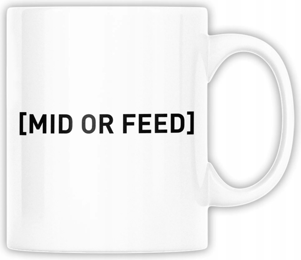 MID Or Feed Vicces Bögre League Of Legends Ajándék 330ml Csomagolás