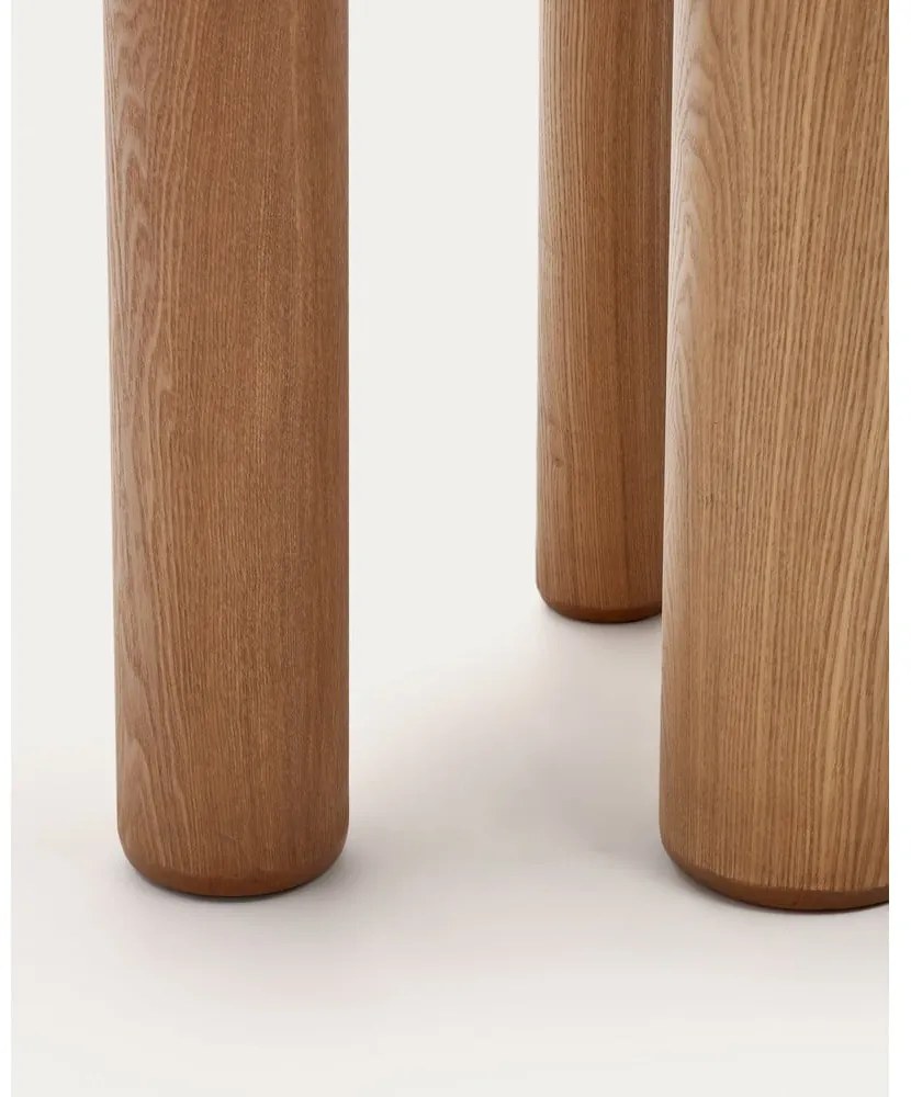 Étkezőasztal kőrisfa dekorral 105x220 cm Mailen – Kave Home