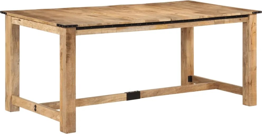 vidaXL tömör mangófa étkezőasztal 180x90x75 cm