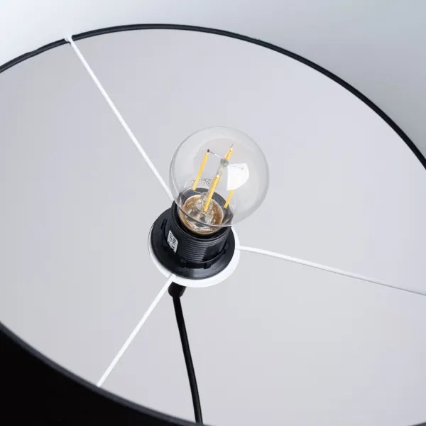 Sollux SL.1406 - Csillár zsinóron NOVA 1xE27/15W/230V átm. 40 cm fekete