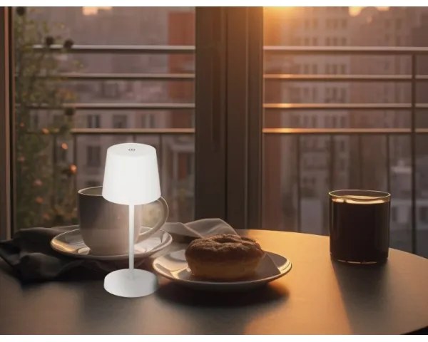 Briloner 7423016 - LED tölthető asztali lámpa, 2,6W, 5V, IP44, fehér