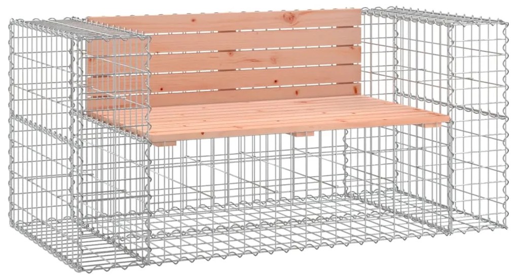 vidaXL tömör duglászfenyő gabion kerti pad 143 x 71 x 65,5 cm