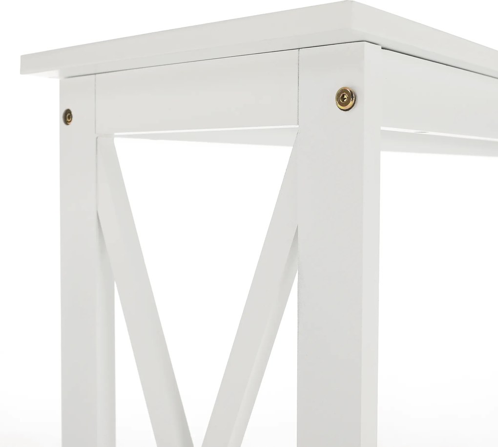 Konzolasztal, fehér, APOLOS