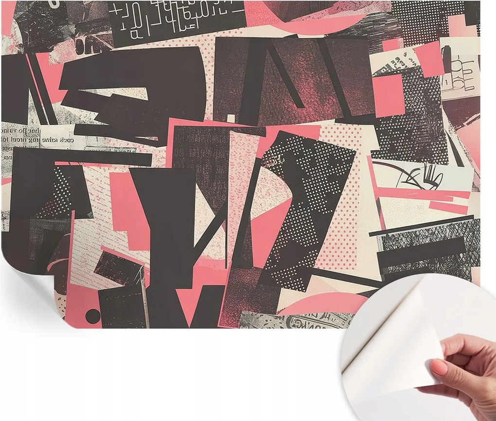 Dekoratív öntapadós fotótapéta irodába Geometrikus kollázs 152x104 cm