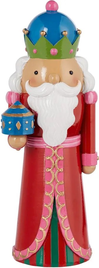 X-MAS dekor figura király piros 20 cm