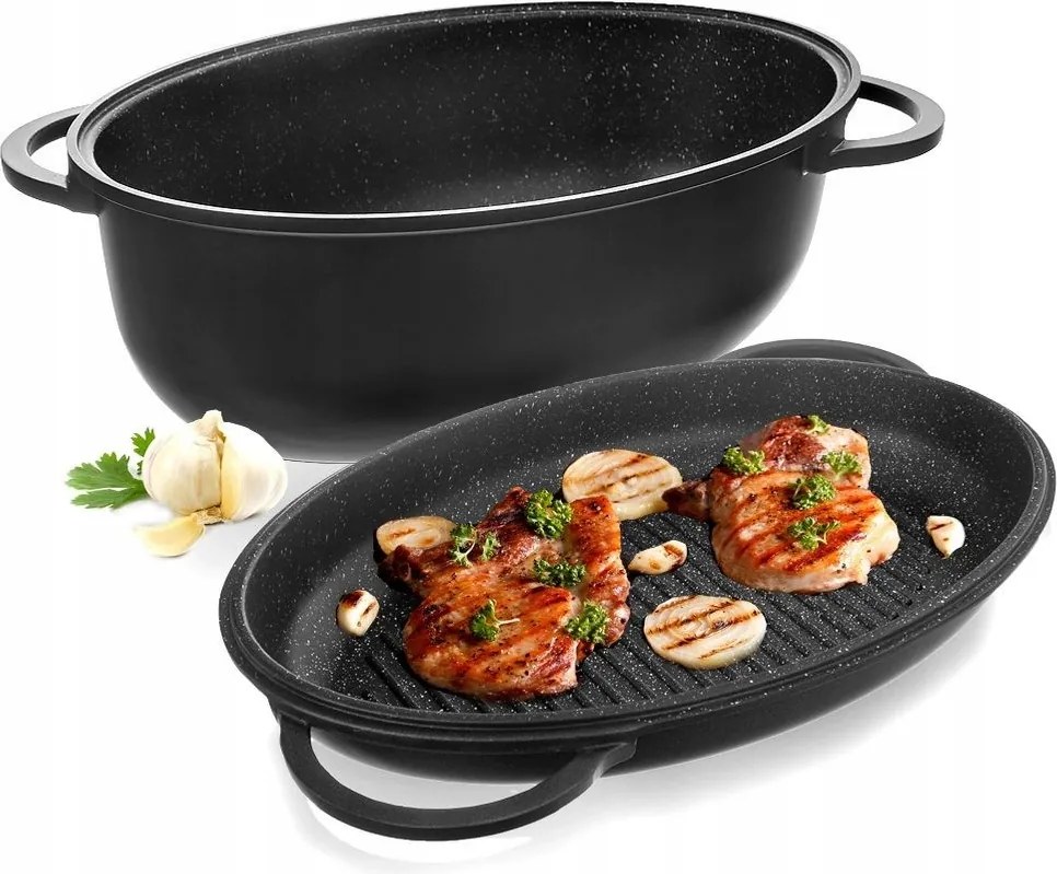 Britfanna Gránit libasütő grill serpenyő 2in1