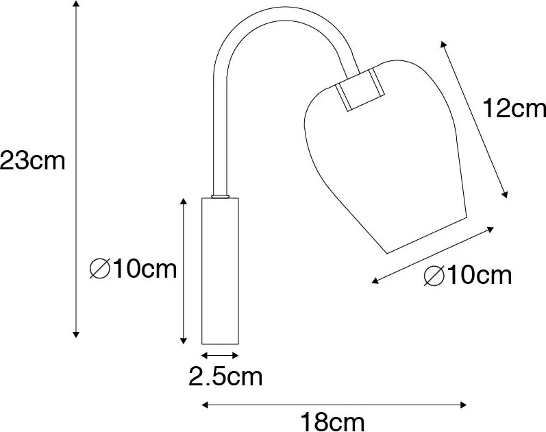 Okos fali lámpa arany üveggel, WiFi-vel, G9-es foglalattal - Elien