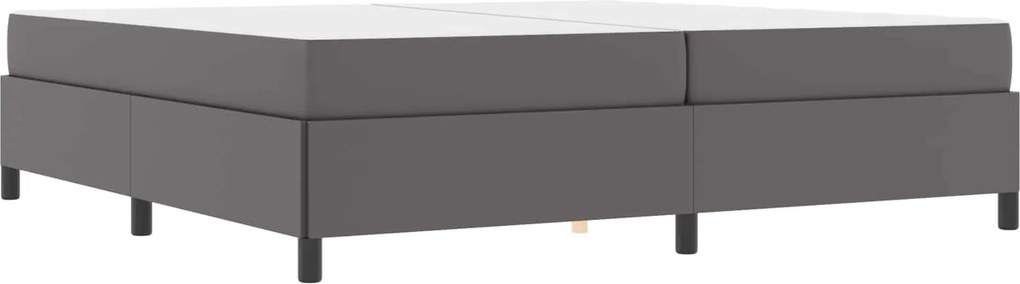vidaXL Ágykeret matracmal Szürke 200 x 200 cm szövet