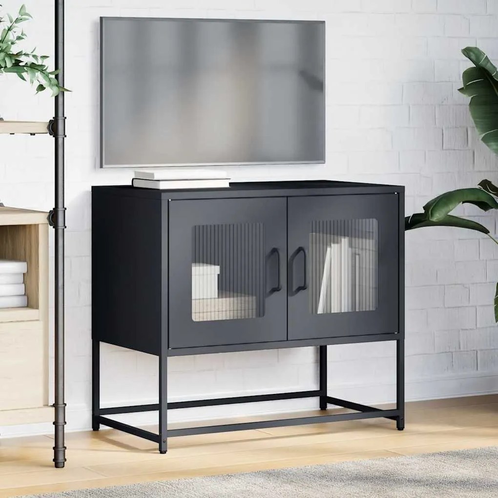 antracitszürke hidegen hengerelt acél TV-szekrény 68x39x60,5 cm