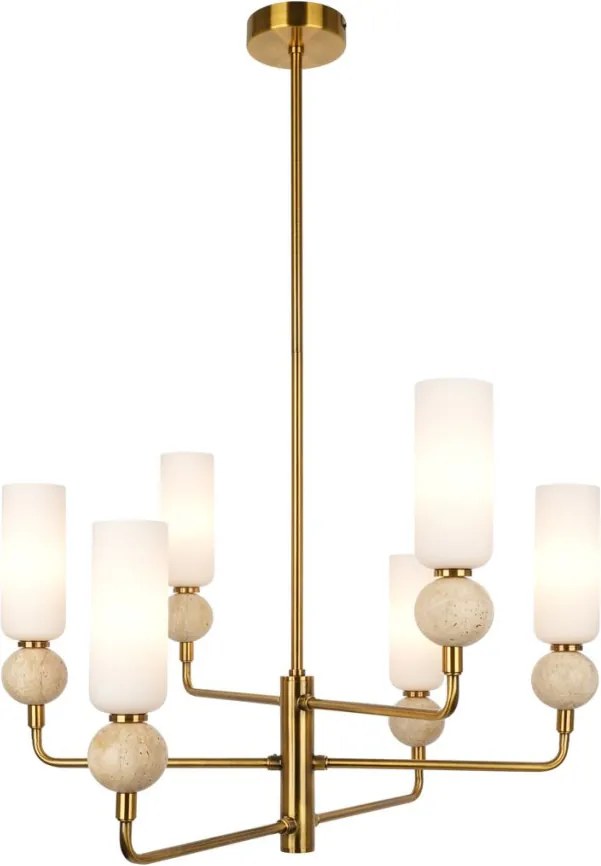 Italux Santos PND-95331-6-BRSS Plafonlámpa 6x40W/G9 IP20