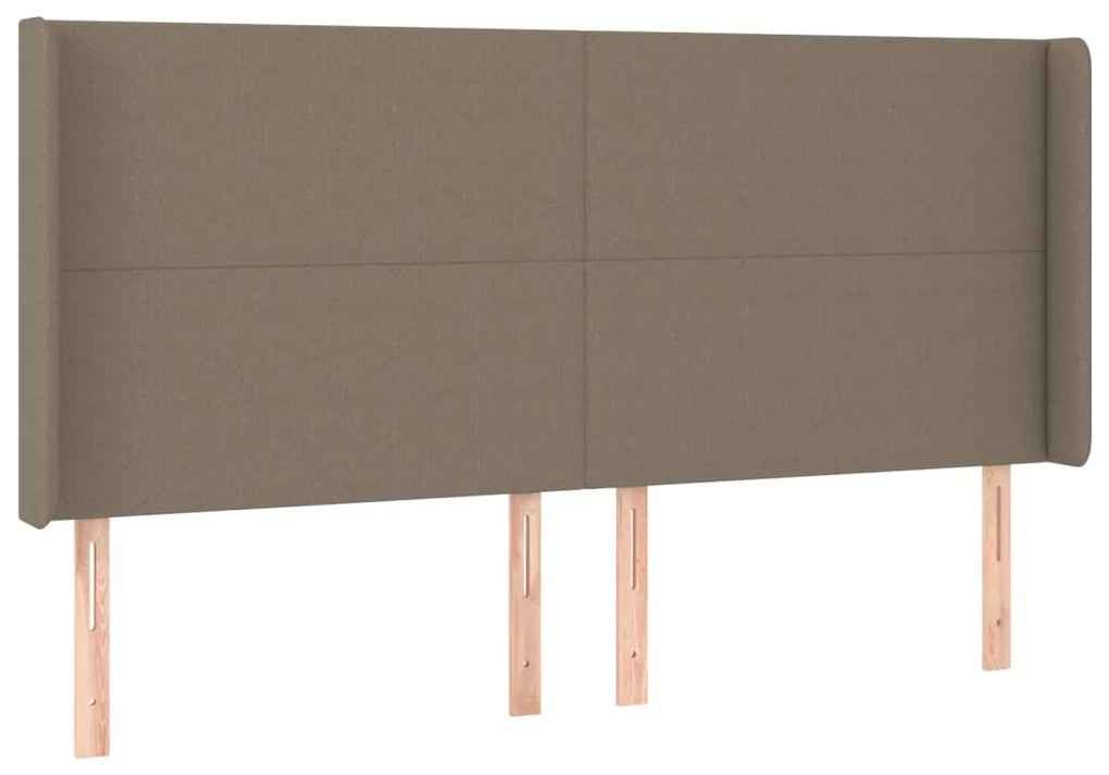 tópszínű szövet LED-es fejtámla 183x16x118/128 cm