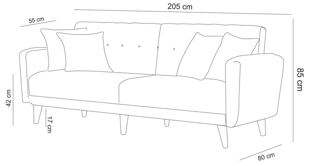 Kanapéágy Aria Grey