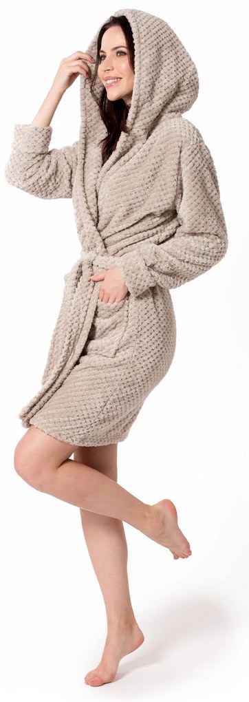 Női fürdőköpeny Rea DIAMOND Beige L