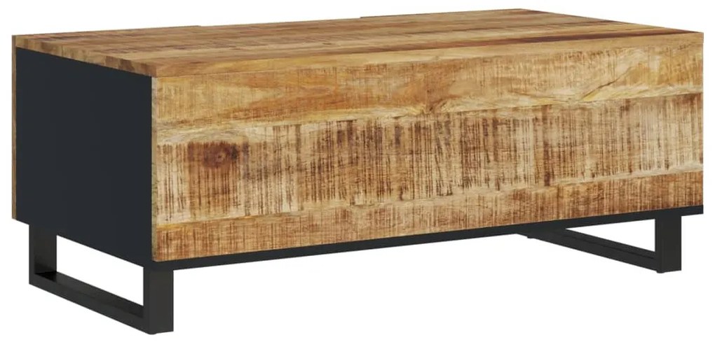 Tömör mangófa és szerelt fa dohányzóasztal 100 x 54 x 40 cm