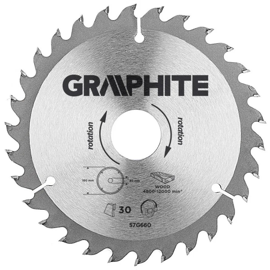 KŐRFŰRÉSZLAP 160*30MM HM 30FOG GRAPHITE